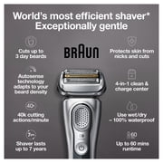 Braun Series 9 9370cc Rechargeable Wet Dry Men's Electric Shaver with Clean Station