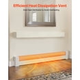 thumbnail image 4 of VEVOR Baseboard Heater Covers, Basic Series 5 ft Standard Electric Heating Unit Front Cover for Home Improvement, Heavy-duty Steel, Easy Installation for Bedroom Replacing Old Cover, White, 4 of 9