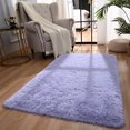thumbnail image 3 of Homore Cute Fluffy Carpet Soft Washable Area Rugs for Kids Girls Bedroom/Nursery Room/ Living Room Decoration, 3' x 5' Light Purple, 3 of 10