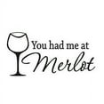 thumbnail image 2 of VWAQ You Had Me at Merlot Wine Vinyl Wall Art Decal Home Decor Wall Sayings, 2 of 2