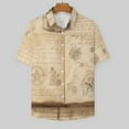 thumbnail image 3 of Mens Summer Ancient Grimoire Mystical Alchemy Secrets Shirts Button Down Short Sleeve Vintage Hawaiian Shirts with Pocket, 3 of 6