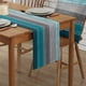 thumbnail image 2 of Camino de mesa Vandarllin Ombre con diseño de pavo real, 33 x 275 cm, color azul y gris, 2 of 7