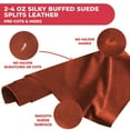 thumbnail image 6 of ELW Premium Suede Cowhide 2-4 oz 1-1.6mm - Soft Full Grain Pre-Cut Side Leather - 2-4 SQ FT 4 PCS,Rust - USA Made Silky Buffed Suede Fabric Leather for Car Upholstery, Crafts, Garments, Furniture, 6 of 9