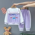 thumbnail image 6 of 2-3 Years Teen Girls Zipper Sweatshirt And Sweatpants SetPrinted Baseball Sweatshirt Set Purple Girl Set, 6 of 9