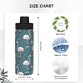 thumbnail image 3 of Fotbe Flamingo Pattern 18 Oz Sports Insulated Kettle Vacuum Cup Stainless Steel Travel Mug Cup Thermal Flask,Insulated Kettle for Cycling Gym Basketball Outdoor, 3 of 7