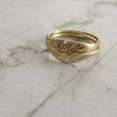 BNIXIREN Jewelry Rings Pretty Hand Engraved Flower Ring for Women