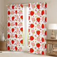 thumbnail image 2 of Manfei Cute Strawberry Blackout Curtains Set of 2 (38x54 Each),Pink Girly Bow Living Room Curtains, 2 of 6
