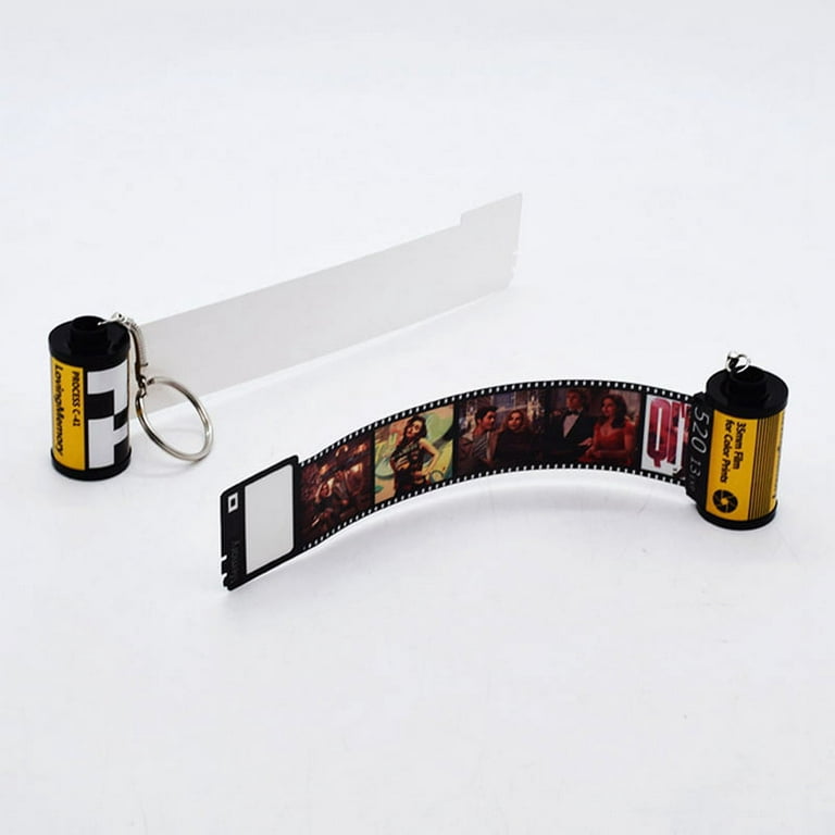 6Pack Sublimation Film Roll Keychain Customized Keychain with Picture  Camera Memory Reel Gifts 