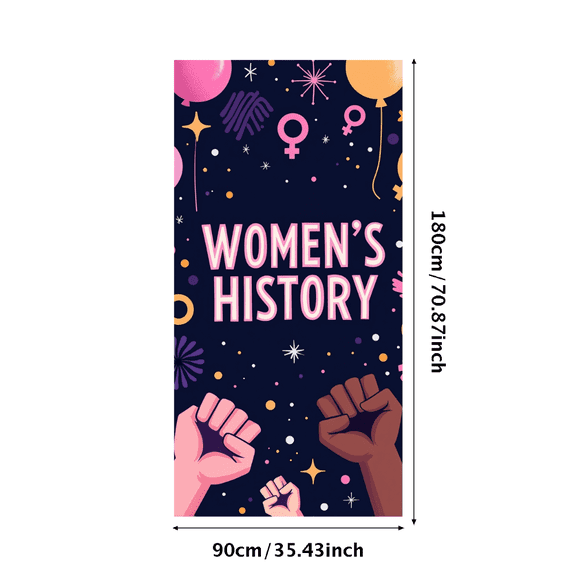 LUUFILx Women's History Month Celebration Banner Colorful Event Backdrop Background Wall Decors Party Supplies Photography Props Festival Decorations