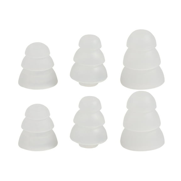 Replacement Triple Flange Ear Tips Earbuds Silicone Pad For In Ear Headphones In-Ear Hole 4.0mm