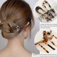 thumbnail image 4 of TNOBHG U-shaped Hairpin Updo Hair Stick U-shaped Acrylic Bun Hairpin Secure Fixation Hair Stick for Women's Hairstyling, 4 of 8