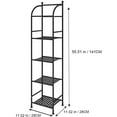 Forthcan 5Tier Metal Corner Bathroom Stand, Slim Storage Organizer for