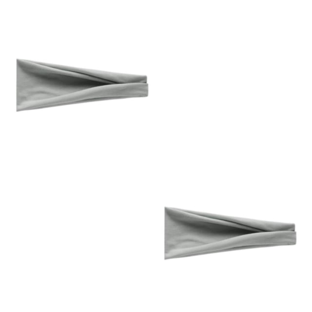 Yuarrent Diademas deportivas, Diademas elásticas, Bandas para el cabello para mujeres Entrenamiento para correr Fitness Band, Ciclismo, 21 gris plata 1 2piezas