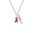 thumbnail image 2 of Delight Jewelry Silvertone Red Ribbon Silvertone Best Friends Forever Bar Charm Necklace, 23", 2 of 4