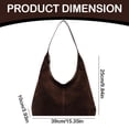 thumbnail image 3 of Vintage Senior Tote Bag Simple And Versatile Texture Shoulder Bag Large Capacity Fashion Lazy Armpit Bag Lazy Tote Bag Tote Bag Drop Bag Tote Bag,Brown Shoulder Bag, 3 of 8
