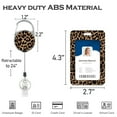 thumbnail image 4 of ID Badge Holder Lanyard Classic Brown Leopard Retractable Reel Clip Breakaway Vertical Card Holder, 4 of 5