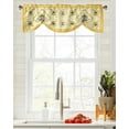 thumbnail image 3 of Idyllic Sunflower Bee Window Curtain Kitchen Cabinet Coffee Tie-Up Valance Curtain Rod Pocket Short Curtain, 3 of 6