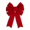 thumbnail image 2 of Red Velvet Bow Valentine's Day Hanging Decorations Large Ribbon Bow for Indoor Party Decor, Garland Accent, Home Wall Display and Holiday Tree Ornament, 2 of 6