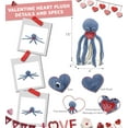 thumbnail image 3 of DolliBu I Love You Plush Super Soft Blue Octopus - Cute Stuffed Animal Octopus with Red Heart Plush for Valentines, Anniversary, Romantic Date, Boyfriend, or Girlfriend Gift - 15 Inches, 3 of 6