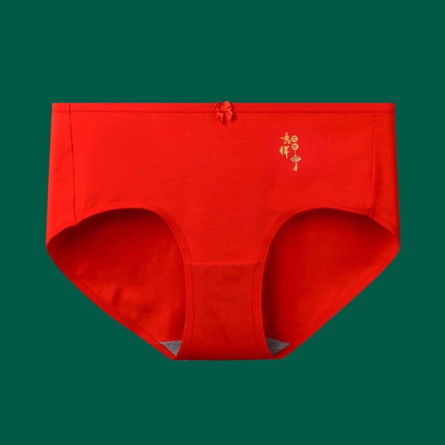 Jusqu'à 30 % de Rabais, Culottes Rouges Sans Coutures pour Femmes, Taille Mi-Haute Élastique, Coton, Ajustement Confortable, Usage Quotidien, Respirant, Doux Sans Coutures, P/M/G Parfait pour Toutes les Saisons/coton, Rouge, Sopatenor