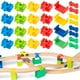 thumbnail image 1 of Accesorios de madera para vías de tren, 28 unidades, para niños pequeños de más de 3 años, 1 of 6