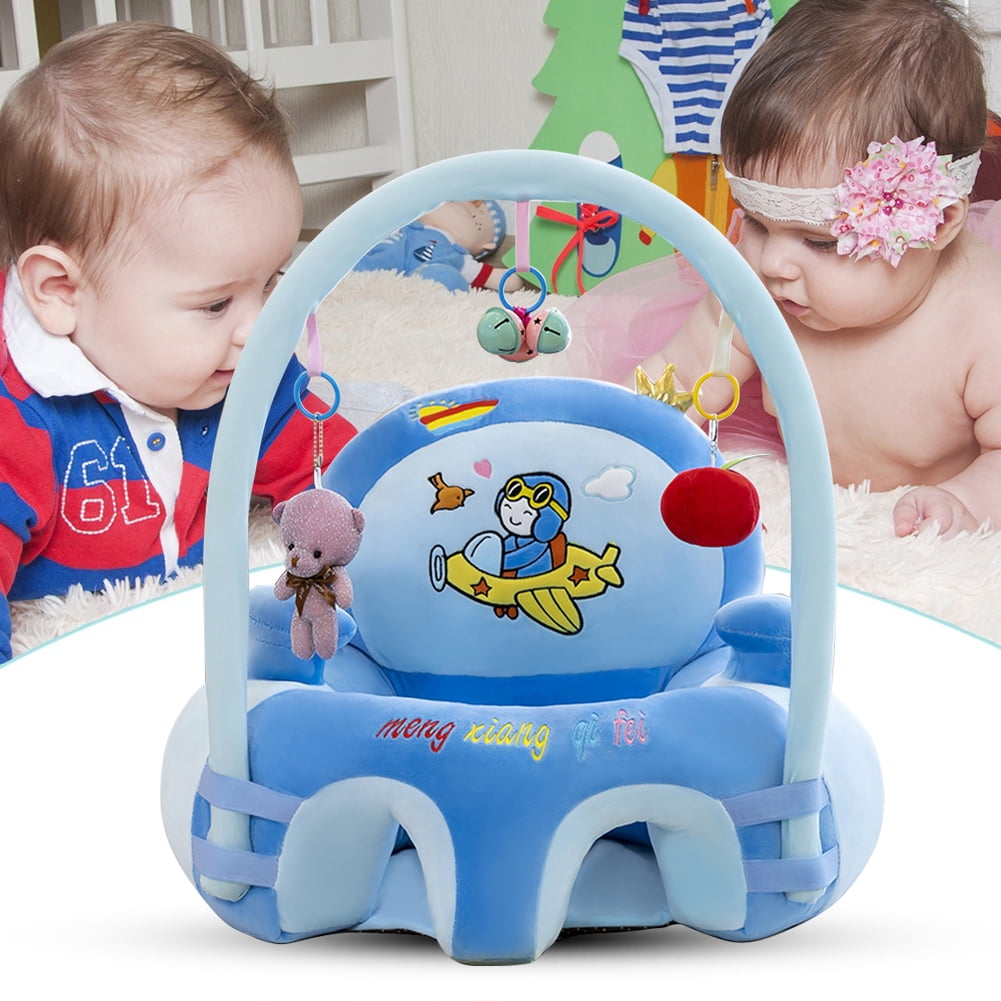 Xewsqmlo Baby Feeding Safety Seat Skin Cartoon Plush Learning Sit Chair Without Cotton