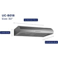 thumbnail image 3 of Hauslane Range Hood Under Cabinet 30 Inch, Hood Vent for Kitchen | Quiet Vent Hood, Energy Saving LED, Stainless Steel Ducted or Ductless Hood Ranges, Recirculating Operation UC-B018, Stainless Steel, 3 of 15