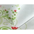 thumbnail image 4 of Ambesonne Green Flower Quilted Bedspread Set 3 Pcs, Blossoming Stripes, King Size, Lime Green Pink Red, 4 of 5