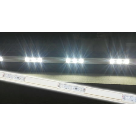 LEDUPDATES 60FT SUPER BRIGHT STOREFRONT LED LIGHT PURE WHITE T-5630 MODULE WITH TRACK & UL 12V AC POWER PACKAGE price history on PriceWatchPro