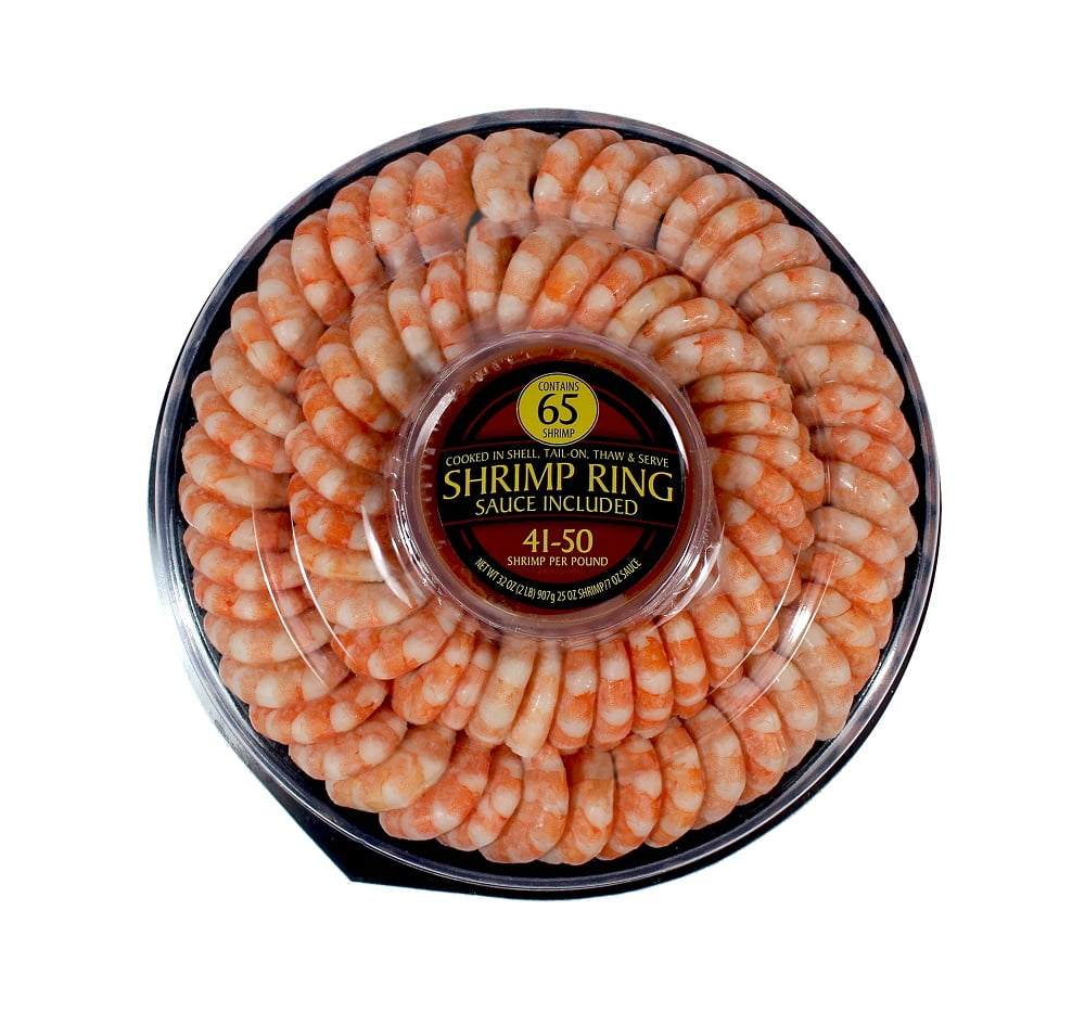 Frozen Shrimp Ring, Cooked, Thaw and Serve with Sauce included, 35ct