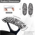 thumbnail image 6 of SCRAWLGOD Zebra Print Black White Universal Computer Chair Cover with Arm Protector Crease Resistant Desk Chair Covers Anti-Dust Desk Chair Seat Slipcover, 4 Pieces, 6 of 7