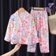 thumbnail image 5 of Sanrios My Melody Hello Kittys Cinnamoroll, conjunto de pijama con solapa estampado bonito para niños, cárdigan Kawaii, pantalones de manga larga, ropa para el hogar, 5 of 5