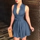 thumbnail image 3 of Vestido negro de lunares para mujer, minivestido Vintage holgado sin mangas para fiesta, Sexy, con cuello en V, 2020, 3 of 7