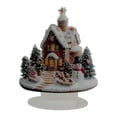 thumbnail image 1 of Adorno de mesa de casa de jengibre navideña de 6,7 x 7,8 pulgadas, accesorio fotográfico coleccionable, figura navideño para bodas, versátil, 1 of 9