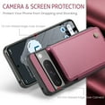 thumbnail image 3 of SaniMore for Google Pixel 8 Pro Wallet Case, RFID Blocking PU Leather Kickstand Credit Slots Flip Folio Protective Case, Double Magnetic Clasp Durable Shockproof Cover for Google Pixel 8 Pro, Winered, 3 of 9