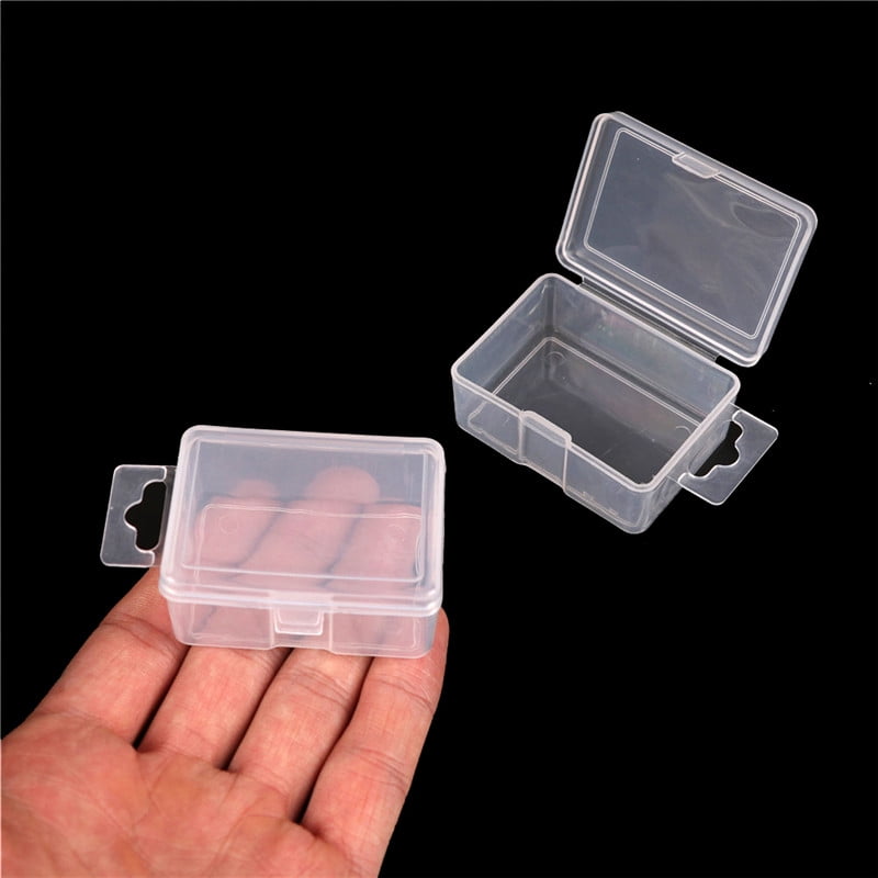 Details about   2pcs Small Plastic Storage Box Clear Multipurpose Parts Product Case 5.2*4 b*ss 