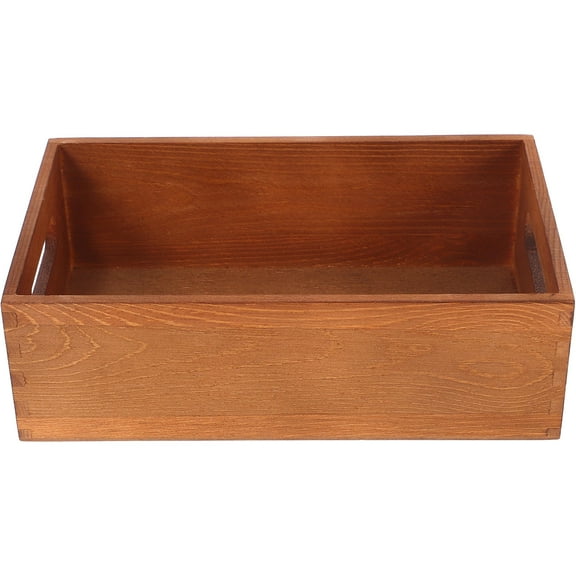 STOBOK Organizer Box Storage Box Wood 1Pack