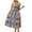 Blue womens dresses, variant on Usmixi Formal Dresses for Women Vintage Bohemian Elastic Waist Off Shoulder Slit Sun Dress One Line Neck Short Sleeve Ethnic Style Print Summer Maxi Dresses Green M Clothes
