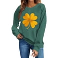 thumbnail image 6 of Women's St. Patrick's Day Graphic Print Long Sleeve Round Neck Sweatshirt Top, 6 of 6
