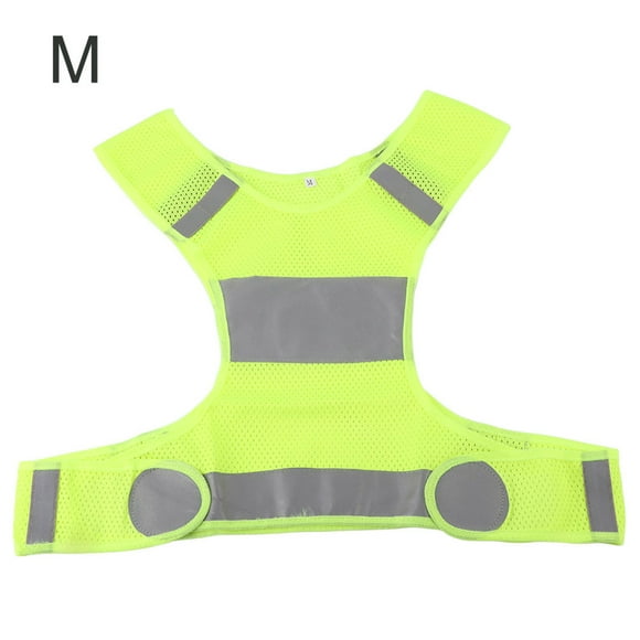 MAYUJIAA Outdoor Cycling Reflective Vest Running Vest Sports Safty Waistcoat Fluorescent Yellow M HW313-62002