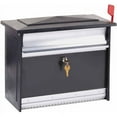 thumbnail image 2 of Gibraltar Mailboxes Medium Black Aluminum “Locking” Mailbox with 2 keys, Rust Resistant, 2 of 7