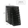 thumbnail image 4 of Mind Reader 10-Drawer Desk Organizer for Office Supplies, Crafts, Mail Sorting & More, Metal Mesh, Black, 4 of 10