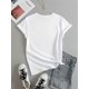 thumbnail image 2 of Camiseta amarilla "Feliz Día de San Valentín" para mujer - Estampado festivo, manga corta, cuello redondo, informal, 100 % algodón, lavable a máquina. Ideal para San Valentín. Ideal para adultos, hom, 2 of 4