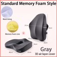 thumbnail image 1 of Cojín de espuma viscoelástica para asiento, almohada ortopédica para coxis, cojín para silla de oficina, soporte para cintura, almohada para espalda, asiento de coche, juegos de almohadillas de masaje de cadera Tan Jianjun unisex, 1 of 2