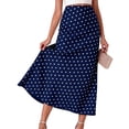 thumbnail image 2 of TaTaai Women's Polka Dot High Waist Midi Skirt with Invisible Back Zipper, Flattering Fit, and Elegant Casual Style Gift, 2 of 5