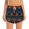 thumbnail image 2 of Vsdgher Mexican Flower Athletic Shorts for Women, Women's Running Double Layer Shorts, High Waisted Yoga Shorts, Workout Athletic Shorts-XX-Large, 2 of 7