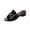 Black, variant on HomeDM Womens Open Toe Sandals Low Chunky Block Heels Slip-On Mules Comfortable Casual Dress Pumps Shoes, Black Size 6