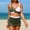 Army Green, variant on 2 Piece Swimsuit for Women Swim Skirt High Waisted Bikini Sets Colorblock Tummy Control Swimsuit