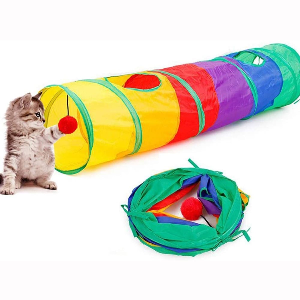 Seenda Cat Tunnel, Cat Tunnels for Indoor Cats, Long Tube Cat Toys