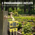 thumbnail image 3 of Sprinkler Timer, Water Timer Irrigation Tool with 3 Outlets for Garden Programmable Automatic Timing Valves Controller Brass Inlet Rain Delay Watering for Lawn Yard Pool, 3 of 7